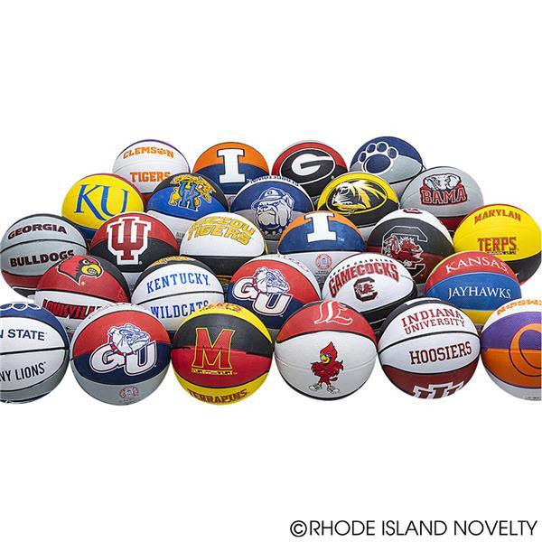50 Pc College Mini Basketball KICLBB7 By Rhode Island Novelty