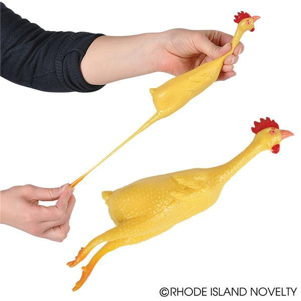 8" Rubber Stretch Chicken JKSTRCH By Rhode Island Novelty