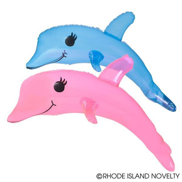 36" Transparent Dolphin Inflate INDOLTR By Rhode Island Novelty