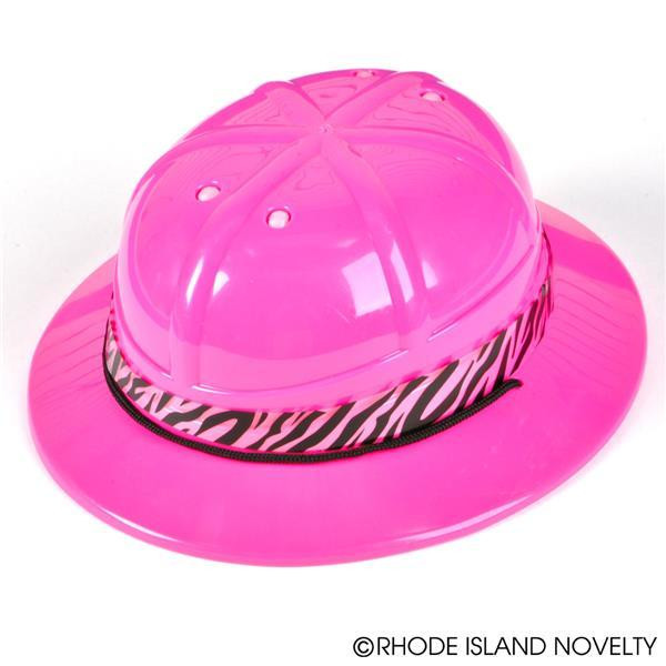 Pink Safari Hat With Zebra Band HASAFPI By Rhode Island Novelty