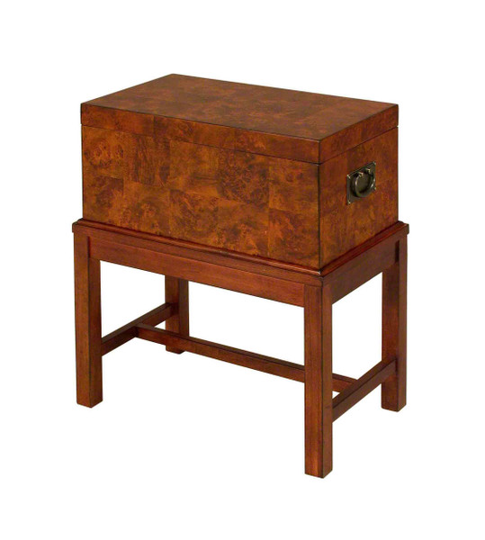 E-1071 Box On Stand In Burl Walnut By Accents Beyond