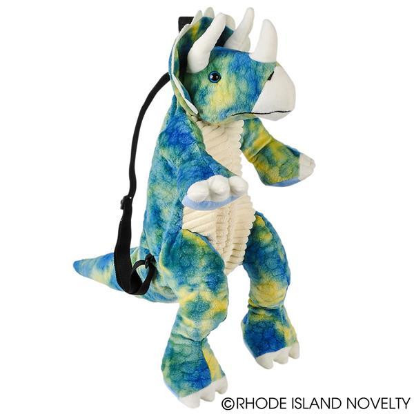 20" Blue Triceratops Backpack APTRIBP By Rhode Island Novelty