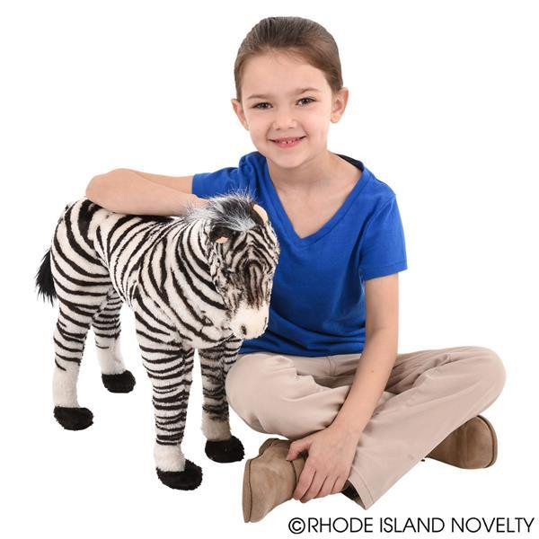 22" Standing Zebra Plush APSZE22 By Rhode Island Novelty
