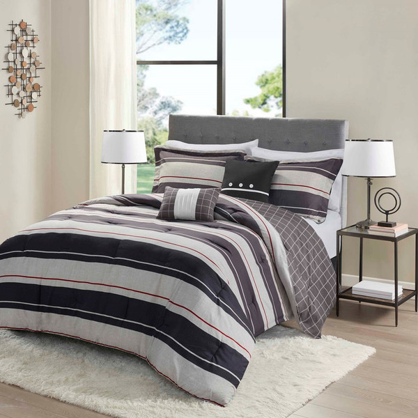 Dalton Comforter Set With Two Decrotive Pillows - Queen By Madison Park Essentials MPE10-851-AR