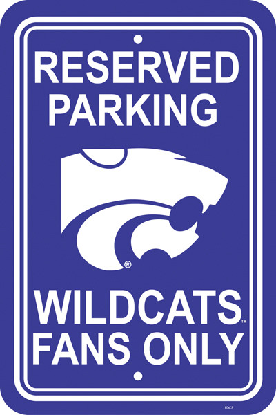 BSI Products, Inc. Kansas State Wildcats 12" X 18" Plastic Parking Sign 50228