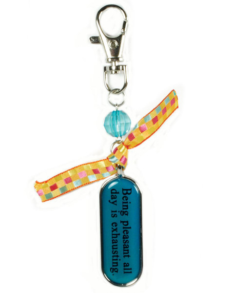 124-51264 Being Pleasant All Day Is Exhausting Key Chain-Pack of 13