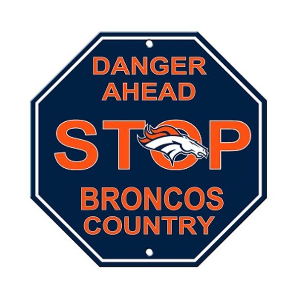 BSI Products, Inc. Denver Broncos Plastic Stop Sign 90532