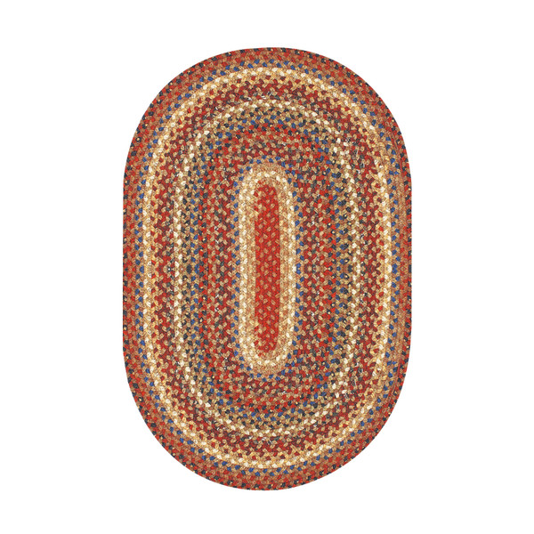 Homespice 6' x 9' Oval Biscotti Cotton Braided Rug 405241