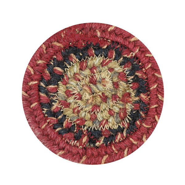Homespice 4" Coaster Round Highland Jute Braided Accessories - Pack Of 8 590794