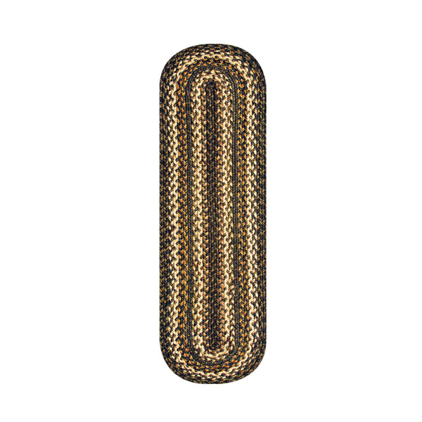 Homespice 8" x 28" Small Table Runner Oval Kilimanjaro Jute Braided Accessories - Pack Of 2 596215R