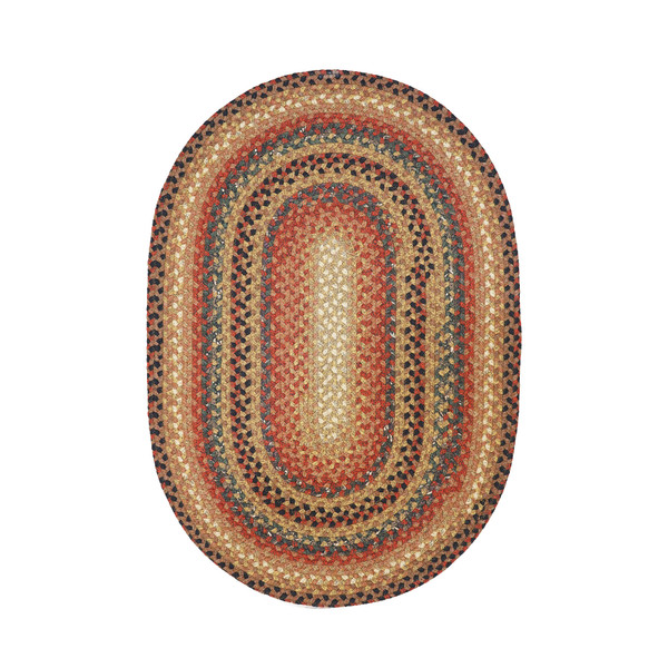 Homespice 5' x 8' Oval Peppercorn Cotton Braided Rug 404190