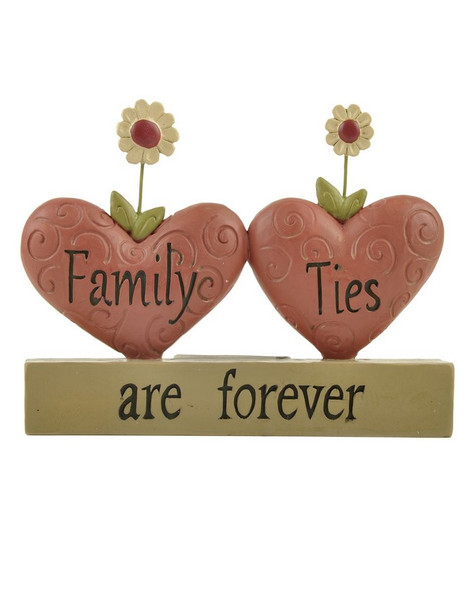 1311-88235 Family Ties With Hearts On Base - Pack of 7