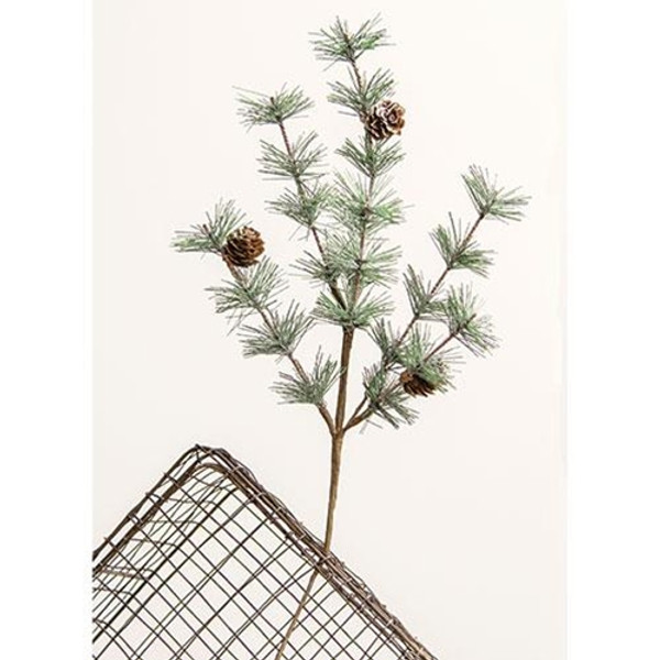 *Icy Cypress Pinecone Spray 16" F17944 By CWI Gifts