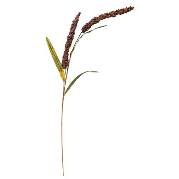 *Burgundy Millet Stem 30" F17991 By CWI Gifts