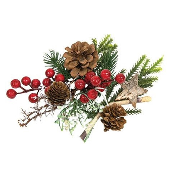Mixed Pine Berries & Birch Holiday Bowl Filler FT28132 By CWI Gifts