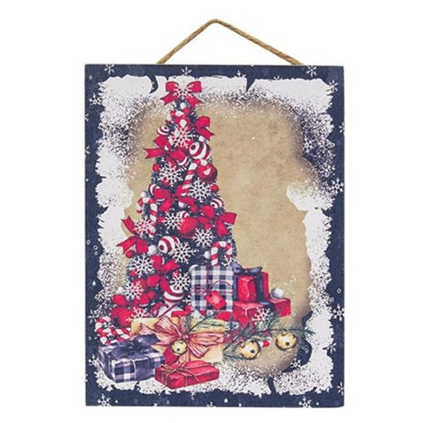 *Presents Under The Tree Hanging Sign G068C03 By CWI Gifts