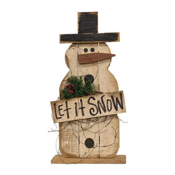 CWI Gifts G21421 Let It Snowman On Base
