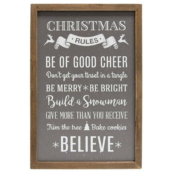 Christmas Rules Sign G35486 By CWI Gifts
