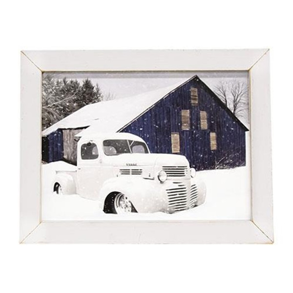 White As Snow Truck Framed Print GLD2026 By CWI Gifts