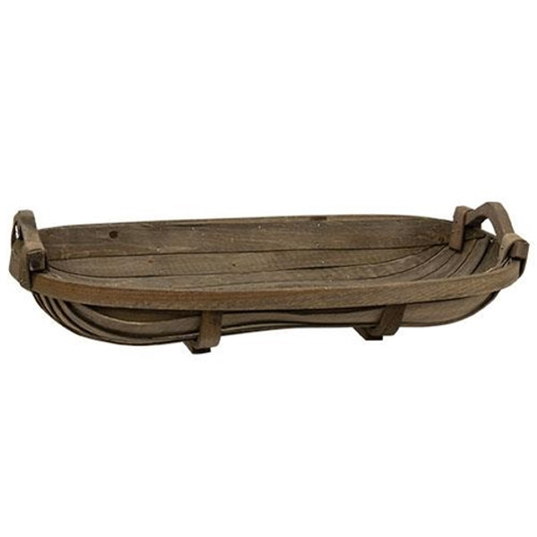 Rustic Oval Tobacco Tray Basket GM10705 By CWI Gifts