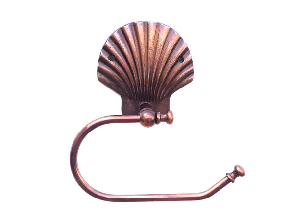 Wholesale Model Ships Antique Copper Seashell Toilet Paper Holder 10" SSTLPH-4001-AC