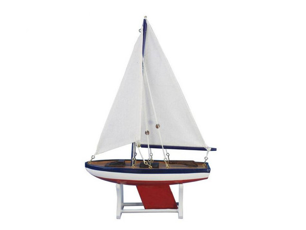 Wholesale Model Ships Wooden Decorative American Model Sailboat 12" Sailboat-American-12