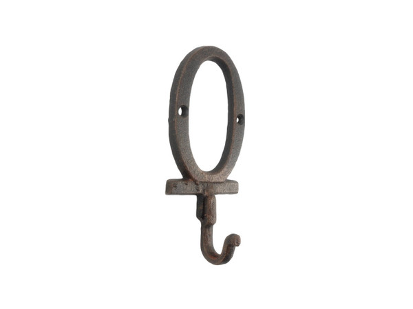 Wholesale Model Ships Rustic Copper Cast Iron Letter O Alphabet Wall Hook 6" K-9056-O-rc