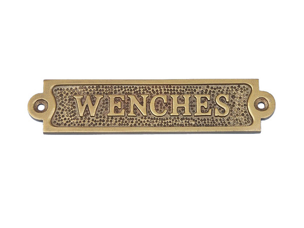 Wholesale Model Ships Antique Brass Wenches Sign 6" MC-2242-AN