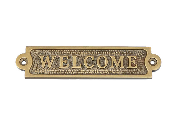 Wholesale Model Ships Antique Brass Welcome Sign 6" MC-2208-AN