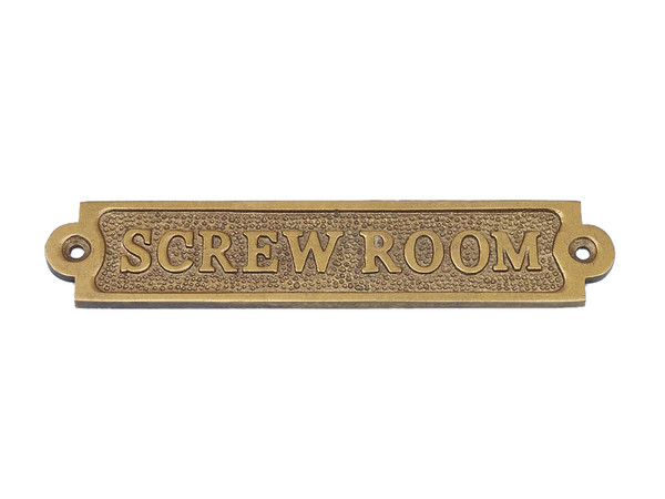 Wholesale Model Ships Antique Brass Screw Room Sign 6" MC-2206-AN