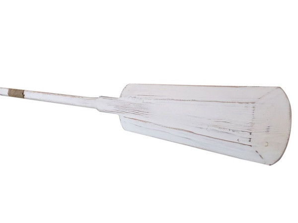 Wholesale Model Ships Wooden Rustic Whitewashed Marblehead Squared Decorative Rowing Boat Oar 62" With Hooks White-Old-62-Oar62-1-whitewashed-new-hooks