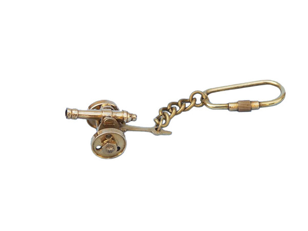 Wholesale Model Ships Solid Brass Cannon Key Chain 5" K-241