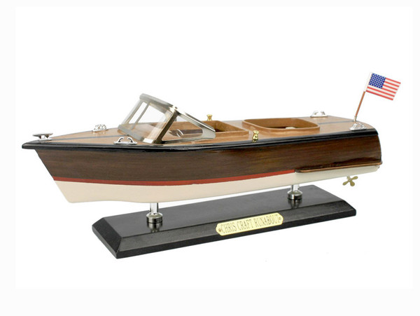 Wholesale Model Ships Wooden Chris Craft Runabout Model Speedboat 14" Runabout 14