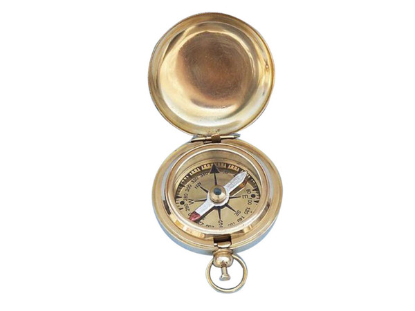 Wholesale Model Ships Solid Brass Scout'S Push Button Compass 2" CO-0602