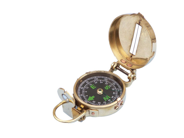 Wholesale Model Ships Solid Brass Military Compass 4" CO-0583