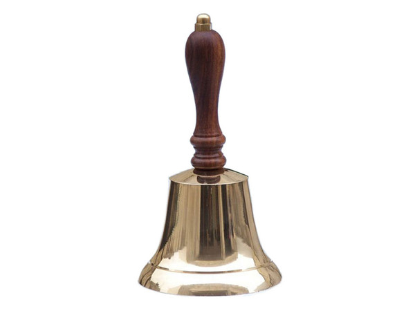 Wholesale Model Ships Brass Plated Hand Bell 9" BL-2015