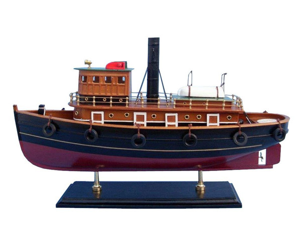 Wholesale Model Ships Wooden River Rat Tugboat Model FB-203
