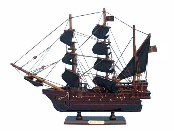 Wholesale Model Ships Wooden Ed Low'S Rose Pink Model Pirate Ship 14" Rose Pink 141