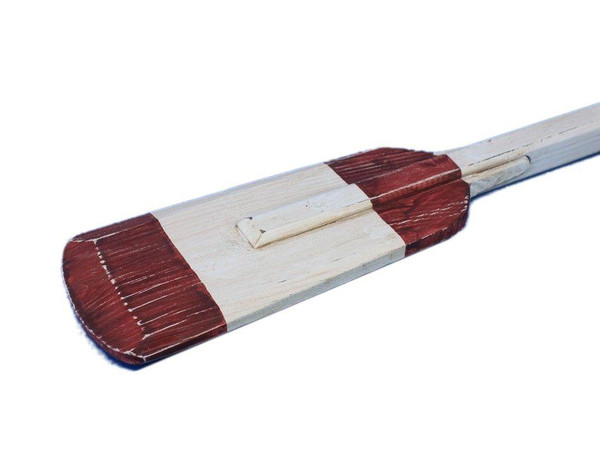 Wholesale Model Ships Wooden Rustic Eastern Bay Decorative Squared Rowing Boat Oar With Hooks 36" Oar 36-309