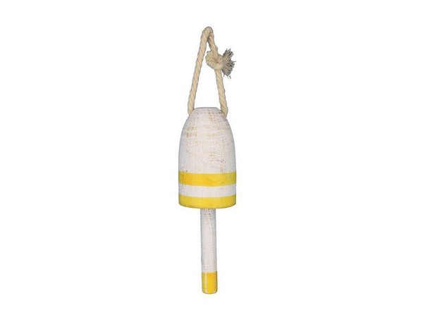 Wholesale Model Ships Wooden Vintage Yellow Decorative Lobster Trap Buoy 7" one-vintage-yellow-LB-7