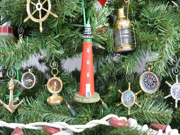 Wholesale Model Ships Ponce De Leon Lighthouse Christmas Tree Ornament Y-41641-XMASS