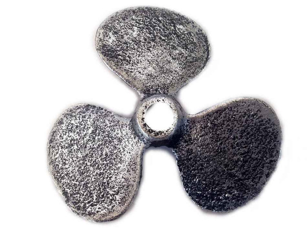 Wholesale Model Ships Antique Silver Cast Iron Propeller Paperweight 4" K-49011-silver