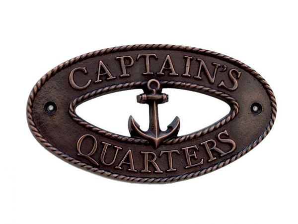 Wholesale Model Ships Antique Copper Captain'S Quarters Sign 9" MC-2200-AC