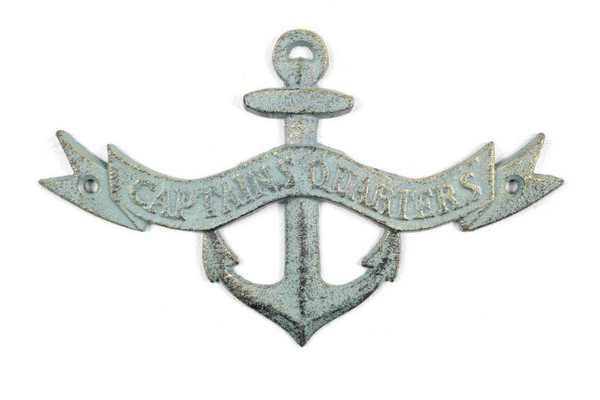 Wholesale Model Ships Antique Bronze Cast Iron Anchor Captains Quarters Sign 8" K-9312-bronze