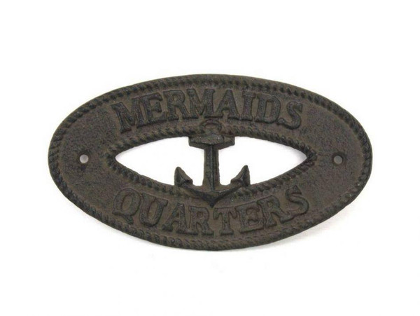 Wholesale Model Ships Cast Iron Mermaids Quarters With Anchor Sign 8" K-9303-cast-iron