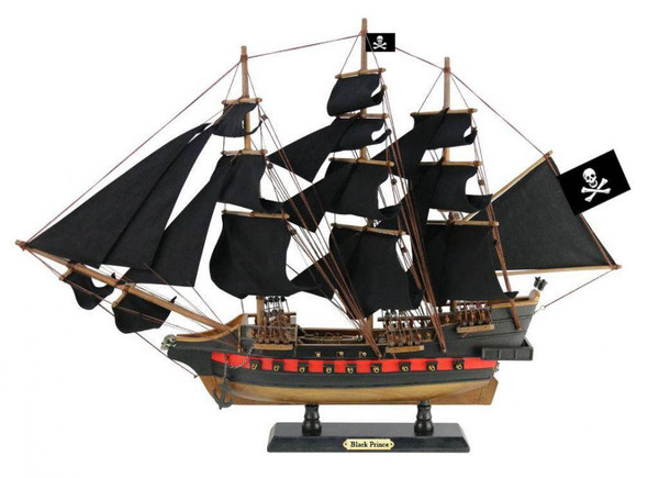 Wholesale Model Ships Wooden Ben Franklin'S Black Prince Black Sails Limited Model Pirate Ship 26" Black-Prince-26-Black-Sails