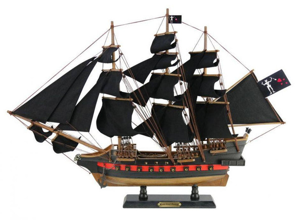 Wholesale Model Ships Wooden Blackbeard'S Queen Anne'S Revenge Black Sails Limited Model Pirate Ship 26" QA-26-Black-Sails