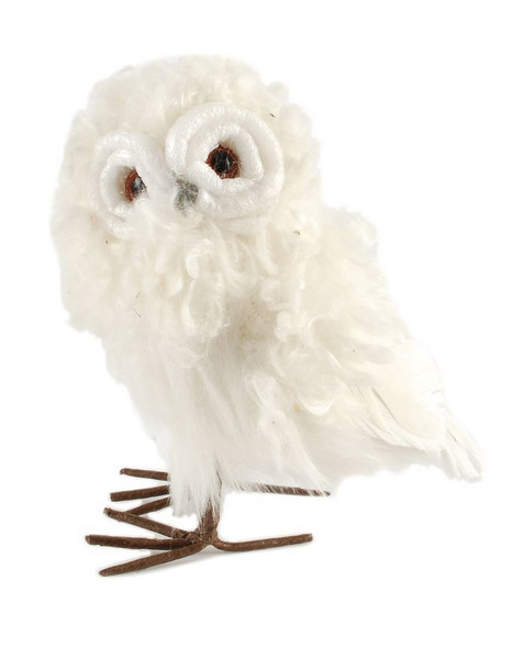 148-71188 Blossom Bucket White Fluffy Owl - Pack of 5