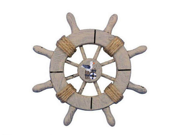 Wholesale Model Ships Rustic Decorative Ship Wheel With Seagull 6" SW-6-103-Seagull-NH