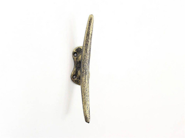 Wholesale Model Ships Rustic Gold Cast Iron Cleat Wall Hook 6" K-1461A-Gold